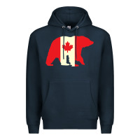 Navy Canadian Bear Premium Hoodie - artisFamous