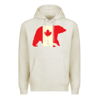 Oatmeal Heather Canadian Bear Premium Hoodie - artisFamous