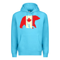 Ocean Blue Canadian Bear Premium Hoodie - artisFamous