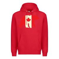 Red Canadian Bear Premium Hoodie - artisFamous