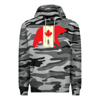 Slate Camo Canadian Bear Premium Hoodie - artisFamous