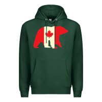 Sports Green Canadian Bear Premium Hoodie - artisFamous