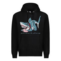 Black Sharkdog Sticker Premium Hoodie - artisFamous