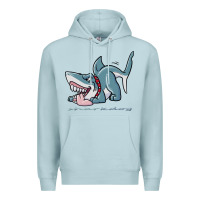 Blue Mist Sharkdog Sticker Premium Hoodie - artisFamous