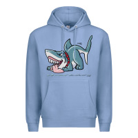 Colony Blue Sharkdog Sticker Premium Hoodie - artisFamous
