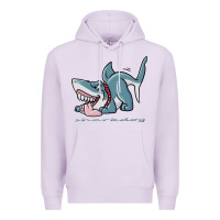 Lilac Sharkdog Sticker Premium Hoodie - artisFamous