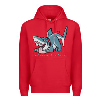 Red Sharkdog Sticker Premium Hoodie - artisFamous