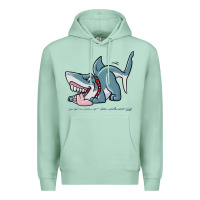 Seafoam Sharkdog Sticker Premium Hoodie - artisFamous