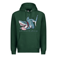 Sports Green Sharkdog Sticker Premium Hoodie - artisFamous