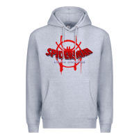 Heather Grey into the spider verse film Premium Hoodie - artisFamous