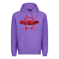 Purple into the spider verse film Premium Hoodie - artisFamous