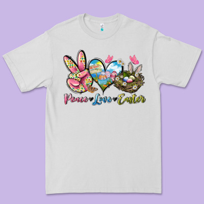 Peace Love Easter Premium Tee Designed By Lillyallendesigns