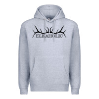 Heather Grey Elkaholic Premium Hoodie - artisFamous