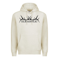 Oatmeal Heather Elkaholic Premium Hoodie - artisFamous