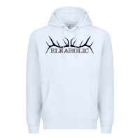 White Elkaholic Premium Hoodie - artisFamous