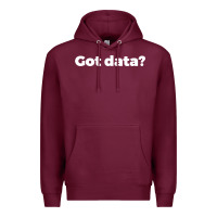 Burgundy data science humor white Premium Hoodie - artisFamous