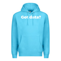 Ocean Blue data science humor white Premium Hoodie - artisFamous