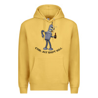 Antique Gold Futurama Ctrl Alt Shift Kill Bender Premium Hoodie - artisFamous