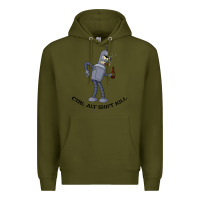 Army Green Futurama Ctrl Alt Shift Kill Bender Premium Hoodie - artisFamous