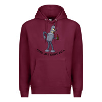 Burgundy Futurama Ctrl Alt Shift Kill Bender Premium Hoodie - artisFamous