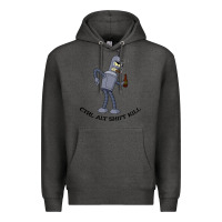 Charcoal Heather Futurama Ctrl Alt Shift Kill Bender Premium Hoodie - artisFamous