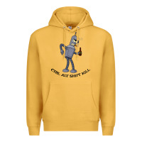 Mustard Futurama Ctrl Alt Shift Kill Bender Premium Hoodie - artisFamous