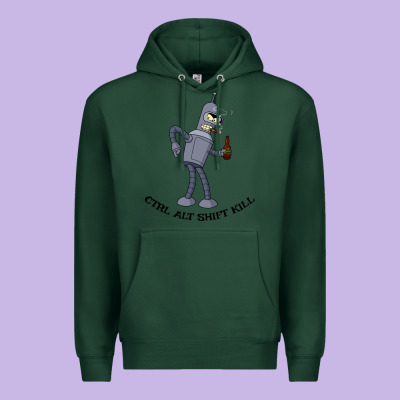 Futurama Ctrl Alt Shift Kill Bender Premium Hoodie Designed By Artisfamous