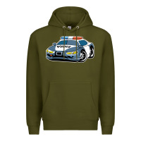 Army Green police car Premium Hoodie - artisFamous