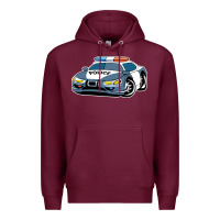 Burgundy police car Premium Hoodie - artisFamous