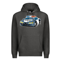 Charcoal Heather police car Premium Hoodie - artisFamous