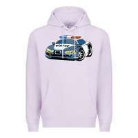 Lilac police car Premium Hoodie - artisFamous