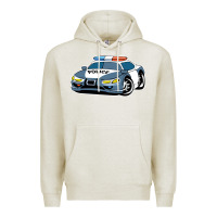 Oatmeal Heather police car Premium Hoodie - artisFamous
