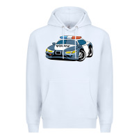 White police car Premium Hoodie - artisFamous
