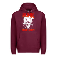 Burgundy music punk Premium Hoodie - artisFamous