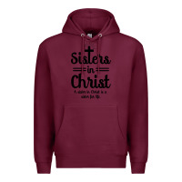 Burgundy sister in christ Premium Hoodie - artisFamous