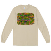 Mushroom cinco de mayo sunflower and cactus background Long Sleeve Tee - Artiststas