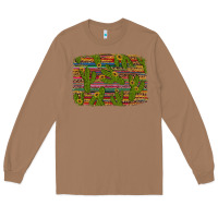 Toasted Coconut cinco de mayo sunflower and cactus background Long Sleeve Tee - Artiststas