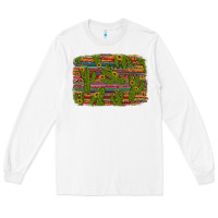 White cinco de mayo sunflower and cactus background Long Sleeve Tee - Artiststas