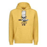 Antique Gold bourdain cook free or die Premium Hoodie - artisFamous