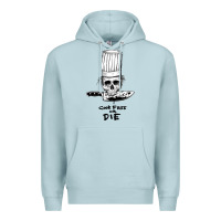 Blue Mist bourdain cook free or die Premium Hoodie - artisFamous