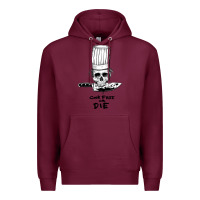 Burgundy bourdain cook free or die Premium Hoodie - artisFamous