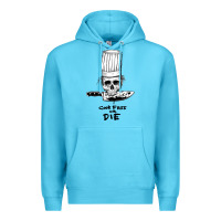 Ocean Blue bourdain cook free or die Premium Hoodie - artisFamous