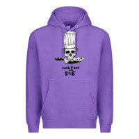 Purple bourdain cook free or die Premium Hoodie - artisFamous
