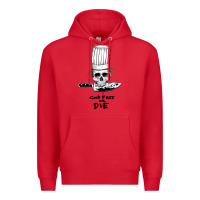 Red bourdain cook free or die Premium Hoodie - artisFamous