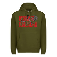 Army Green DASHBOARD CONFESSIONAL Premium Hoodie - artisFamous