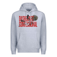 Heather Grey DASHBOARD CONFESSIONAL Premium Hoodie - artisFamous