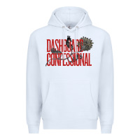 White DASHBOARD CONFESSIONAL Premium Hoodie - artisFamous