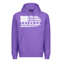 Purple american veteran, patriotic american tee, army style sweatshirt Premium Hoodie - artisFamous