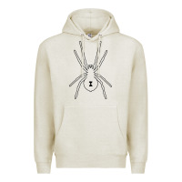 Oatmeal Heather black widow Premium Hoodie - artisFamous