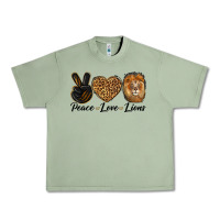 Oil Green Peace Love Lion Head Urban Heavy Tee - LillyAllenDesigns
